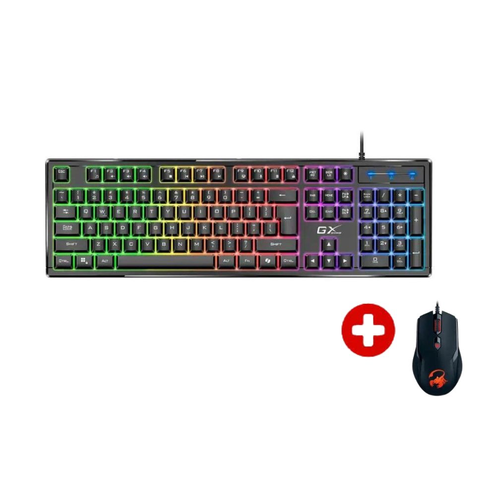 Combo Gamer GX Scorpion KM-GX6 teclado + mouse RGB con Copilot AI